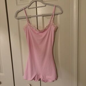 Skims Cherry Blossom Pink Lace Onesie Romper Small